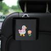 Lixeira de carro desenho animado cadeira porta traseira pendurado caixa de armazenamento multifuncional balde de armazenamento de lixo suprimentos para interior de carro