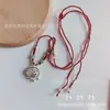 Joyería de Plata Dingyu Plata Pura 990 Candado de la Fortuna Collar Trenzado Moderno y Versátil Una Pieza Dropshipping