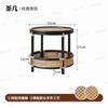 Silla Nórdica Casual de Ratán Juego de Tres Piezas Hogar Sala de Estar Silla de Ratán Natural Real Balcón Combinación Casual de Mesa y Silla Protección Solar para Exterior