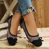 Zapatos sin cordones cómodos de suela plana transfronterizos de talla grande con lazo, zapatos casuales de malla fina de lunares para mujer Otoño 2026