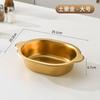 Estilo Coreano Espessado Aço Inoxidável Binaural Oval Bacia Panela Seca Frango Frito Ramen Salada Leve Tigela de Frutas Panela de Cozinhar Macarrão