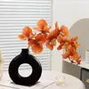 Arranjo de flores de simulação Phalaenopsis vaso de mesa nicho alta qualidade luxo leve sala de estar mesa de centro decoração ornamento