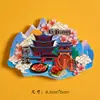 Imán de Refrigerador de Resina de Lijiang, Yunnan, Imán con Forma de Helado de la Arquitectura de la Ciudad Antigua, Recuerdo Turístico del Área Escénica de Shangri-La