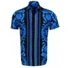 TEMU Amazon Camisa havaiana estilo étnico impressão 3D verão casual lapela abotoada manga curta fábrica de origem