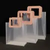 Bolsa de Regalo de PP Mate Plástico Transparente Bolso de Mano Navideño Bolsa para Empaquetar Regalos de Cumpleaños Bolsa para Regalo de Boda