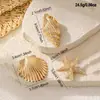 Presilha Fofa de Estrela Bico de Pato Estilo Feriado Grampo de Cabelo de Concha Presilha de Franja de Concha Série Oceano Presilha Lateral Acessório de Cabeça Atacado