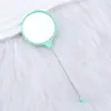 Nuevo espejo redondo pequeño de bricolaje, mini espejo lindo creativo con cuentas, de mano multicolor adorable portátil de alta definición