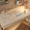 Alfombrilla protectora de escritorio de alta gama estilo caricatura con diseño de animal lindo, textura de cuero sintético, alfombrilla impermeable y resistente al calor para escritorios y mesas de centro