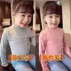 Camiseta de manga larga de color liso con encaje para niña, nueva y moderna, para primavera y otoño, fina, en liquidación, de algodón para otoño e invierno.