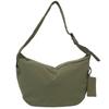 Bolsa de Ombro Feminina Estilo Japonês Cor Sólida Casual Simples Bolsa Transversal Grande Capacidade Bolsa Dumpling Estudante Compras Pequena Bolsa Transversal