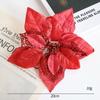 Flor de Navidad accesorios para árbol de Navidad guirnalda navideña flor hueca de plástico flor hueca de tres hojas colgante pequeño lote mixto