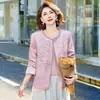 Novo Estilo Outono 2026 Blusa Chique Feminina, Cardigã Curto de Alta Qualidade Estilo Chinês para Mulheres de Meia-Idade e Idosas, Casaco Elegante para Mulheres