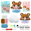 Compra Direta Transfronteiriça de Conjunto de Duas Peças de Fofos Ursos Ovais Kits de Material de Crochê Pingentes de Boneca DIY Enfeites Decorativos