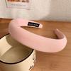 Diadema de Peluche Rosa Estilo Chanel para Mujer, Diadema de Corona Alta, Diadema Ancha de Otoño e Invierno para Lavarse la Cara, Nuevo Pasador para el Cabello
