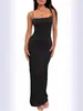 Verão Americano Novo Transfronteiriço Feminino Sexy Costas Nuas Slim Fit Quadril Vestido de Noite vestido Vestido Longo Feminino