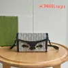 Suministro Transfronterizo Bolso Caja Monograma Clásico Nuevo Doble G Horsebit 1955 Mini Bandolera Cruzada Bolso de Mujer