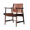 Cadeira Moderna Minimalista de Couro de Sela Cadeira Individual Designer Nórdico Cadeira de Luxo Leve Cadeira de Lazer Móveis de Tronco para B&B