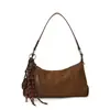 Diseño de Nicho Bolso Retro tipo Dumpling para Mujer Invierno 2025 Nuevo de Moda Versátil Bolso de Hombro Cruzado de Gamuza
