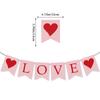 Transfronterizo Día de San Valentín 2025 amor AMOR bandera colgante espiral traje de flores sutura coche personalización al por mayor