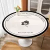 Toalha de Mesa Redonda Impermeável e à Prova de Óleo Sem Lavar PVC Vidro Macio Tapete para Mesa Redonda Luxo Leve High-End Tapete para Mesa de Jantar Mesa de Café