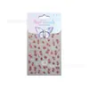 Pegatinas para Uñas Ins Retro Acuarela Rosa Delgadas Flexibles Semitransparentes Tinta Degradada Blanco y Negro Calcomanías Adhesivas para Uñas Set Completo