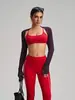 Nuevo Chal Deportivo de Manga Larga para Yoga Danza Cardigan de Color Sólido para Fitness Chaleco Pequeño Cubre Pechos Blusa Deportiva para Entrenamiento