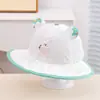 Chapéu de Pescador Infantil de Secagem Rápida de Verão Super Fofo de Morango Coelho Meio Tela Chapéu de Proteção Solar Transfronteiriço Princesa Loli Chapéu de Aba Larga