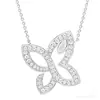 Collar Lily Clover de Harry Winston para Mujer, Trébol de Cuatro Hojas Full Diamante Versión de Alta Gama, Cadena para Clavícula V-Oro de Lujo Ligero