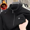 Sudaderas de Moda y de Alta Gama para Hombre de Otoño e Invierno, Camisetas Guapas y Versátiles, Chaquetas de Terciopelo con Cuello Alto, Camisetas Interiores