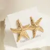 Brincos de Estrela do Mar em Liga Europeia e Americana Estilo Férias Transfronteiriças, Brincos Geométricos Exagerados Personalidade Estilo Praia para Mulheres