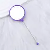 Nuevo espejo redondo pequeño de bricolaje, mini espejo lindo creativo con cuentas, de mano multicolor adorable portátil de alta definición