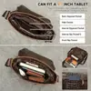 Bolsa de Ombro Masculina com Aba em Couro Genuíno Padrão Crocodilo Bolsa Transversal de Couro Bolsa Transversal de Couro de Vaca de Primeira Camada