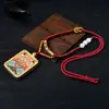 Pingente Thangka do Xizang com Detalhes em Ouro, Colar Pingente Thangka Feito de Cobre Puro, Colar Thangka Passado e Presente, Caixa Ga'U