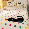 Toalla de Algodón Cachorro de Manzana Colcha Bordada Pieza Única Cartoon Colcha Acolchada de Algodón Puro Colchón Tatami Universal para Todas las Estaciones