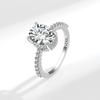 E-commerce transfronteiriço anel de zircônia em formato de ovo quente anel feminino anel de diamante grande anel de diamante de simulação Amazon venda quente joias por atacado