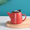 Bule de Café Cerâmico Pequeno com Filtro Estilo Nórdico Feito à Mão Cor Doce Simples Doméstico Estilo Europeu com Tampa
