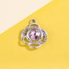 Accesorios Flor de Ciruelo Colgante Colgante de Piedra Preciosa de Cristal Colorido Aleación Pequeños Accesorios Pulsera DIY Collar Joyería Llavero
