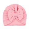 Comercio Exterior Tocado para Niños al por Mayor Gorro Fetal para Bebé Europeo y Americano Color Sólido Patrón Trigo Sombrero con Lazo Sombrero Indio para Bebé
