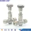 Válvula de microcontrol de alta presión OD3/8" válvula de medición de férula de acero inoxidable válvula de medición de microflujo férula
