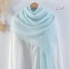 Bufanda de Algodón y Lino Plisada de Color Sólido de Venta Caliente Transfronteriza, Pañuelo de Cabeza Malayo Multicolor Arrugado de Moda con Flecos para Mujer