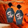 Europa y Estados Unidos transfronterizos Halloween calabaza personalidad ataúd creativo moda diseño sentido fantasma acrílico doble cara pendientes
