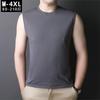 Colete leve para homens 220g algodão tendência de verão solto sem mangas camiseta cor sólida peça externa camisa base em estoque