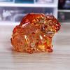 Figura de Conejo Zodiacal de Cristal Conejo de la Suerte Adorno de Escritorio Atrae Riqueza Decoración del Hogar Artesanía Regalo Conejo de Cristal Amarillo