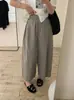 Pantalones Florales Anchos Relajados de Verano para Mujer, Cintura Elástica, Pantalones Cortos, Pantalones Casuales Versátiles Sueltos, Pantalones Caídos Estilo Japonés y Coreano