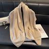 Moda Cuello Blanco Primavera y Otoño Delgado Seda Camelia Bufanda de Seda de Alta Gama Bufanda Regalo para Mujer Vintage Bufanda de Algodón Tencel