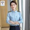 Uniforme de Capitán Camisas para Hombre y Mujer Vacías Menos Uniforme Pilotos Camisas de Manga Larga Uniforme de Colegio de Aviación Entrenadores Azafatas