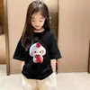 Camiseta Infantil de Manga Curta 100% Algodão Puro Tops de Verão para Crianças Pequenas e Médias e Bebês Meninas 2026 Novo Estilo Camiseta Stylish de Meia Manga