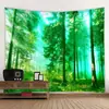 Tecido de Tapeçaria para Pendurar na Parede Amazon Mais Vendido no Exterior Pano de Fundo Estilo Ins Série Floresta Pano Decorativo Tapeçaria Boêmia