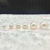 Pendientes de perla de imitación de algodón de un solo agujero de color blanco cremoso, accesorios de joyería DIY, perla japonesa, perla de algodón Xinjiang de medio agujero