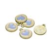 Colgante redondo de aleación con forma de gota de aceite de 2 mm con forma de corazón, ideal para pulseras, collares y llaveros.